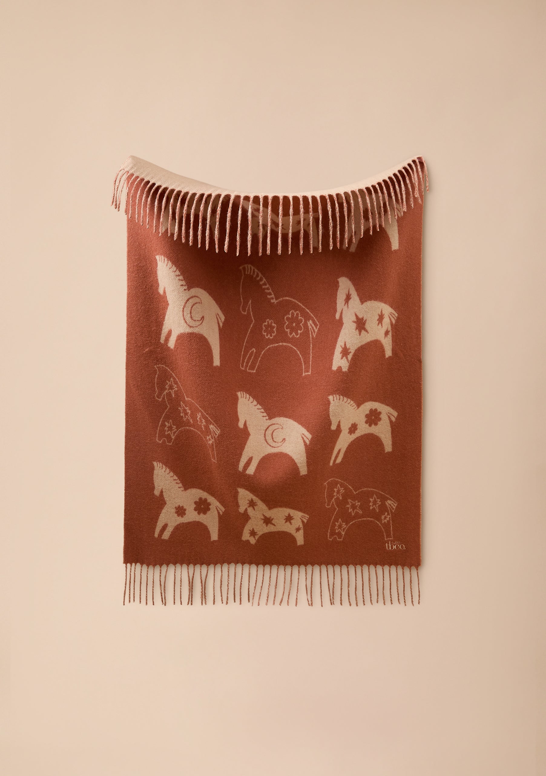 Lambswool Baby Blanket in Rust Gallop – TBCo