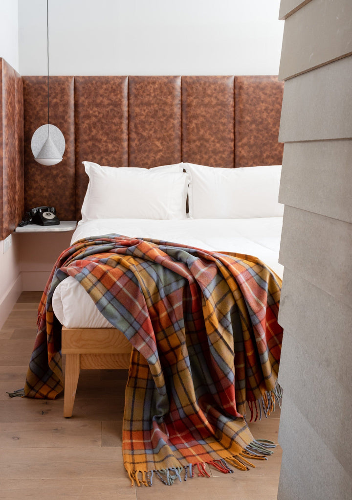 Recycled Wool Extra Large Blanket in Buchanan Antique Tartan - TBCo