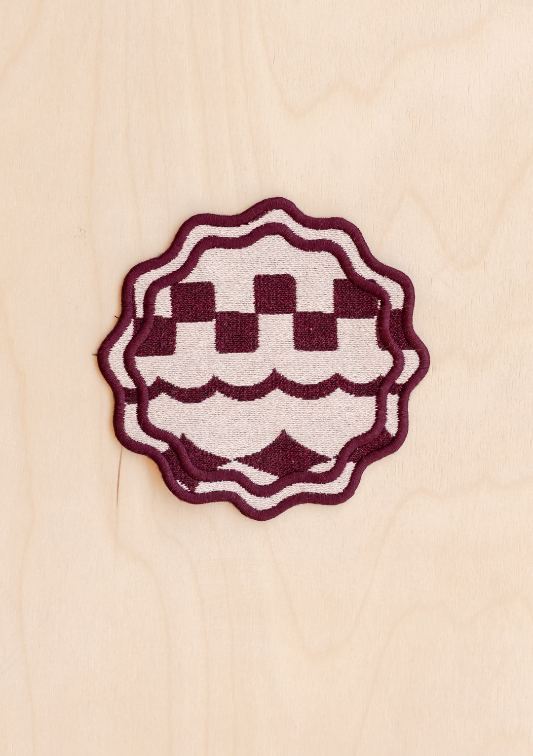 Cotton Coasters Set of 2 in Pink Checker Stripe