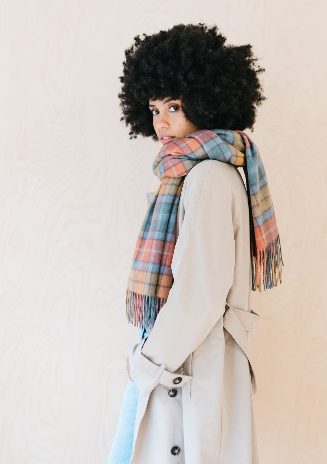 Lambswool Blanket Scarf in Buchanan Antique Tartan - TBCo