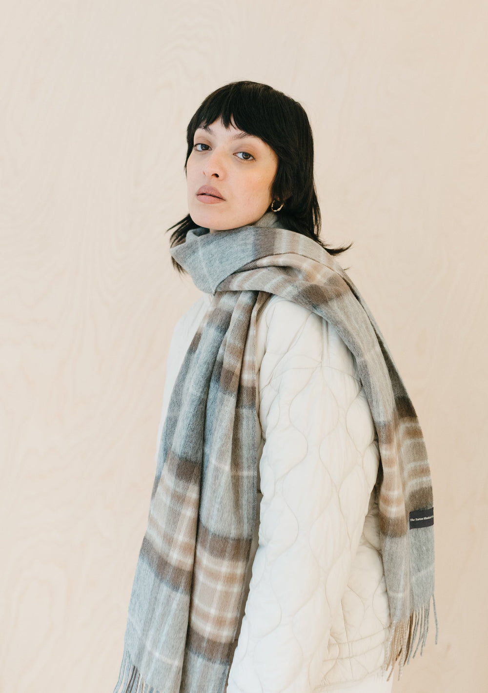 Lambswool Oversized Scarf in Mackellar Tartan - TBCo