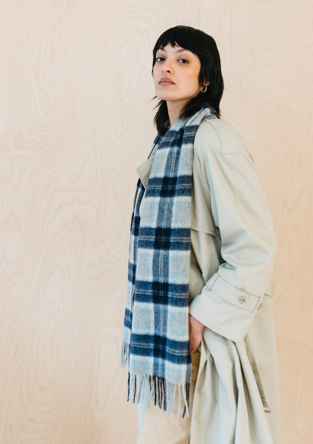Lambswool Scarf in Bannockbane Silver Tartan - TBCo