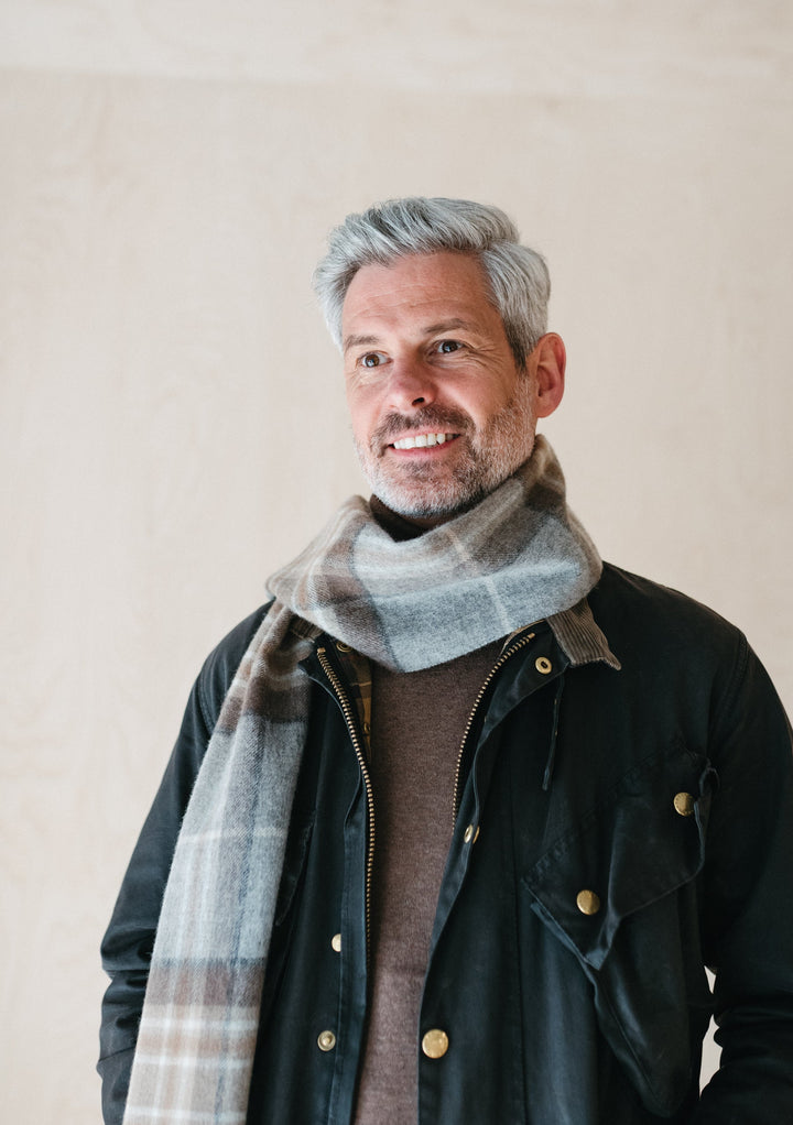 Men's Lambswool Scarf in Mackellar Tartan - TBCo