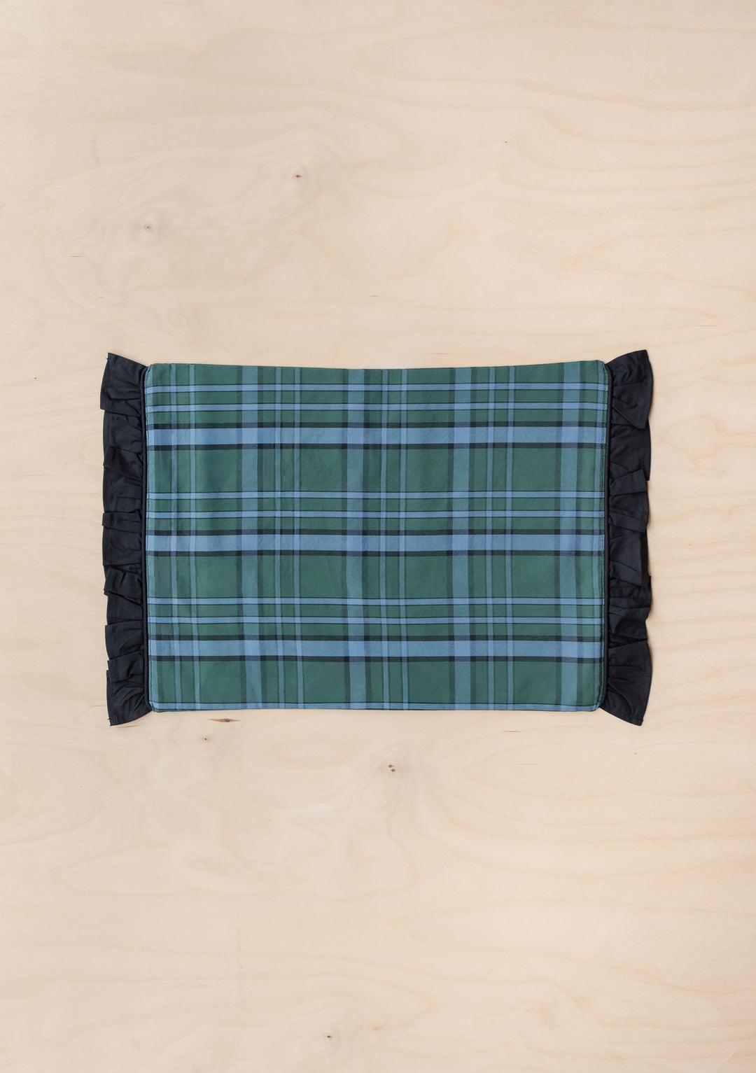 Cotton Placemats Set of 2 in Green Tartan