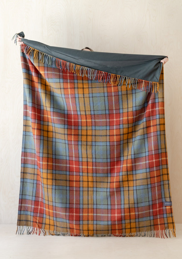 Recycled Wool Picnic Blanket in Buchanan Antique Tartan - TBCo