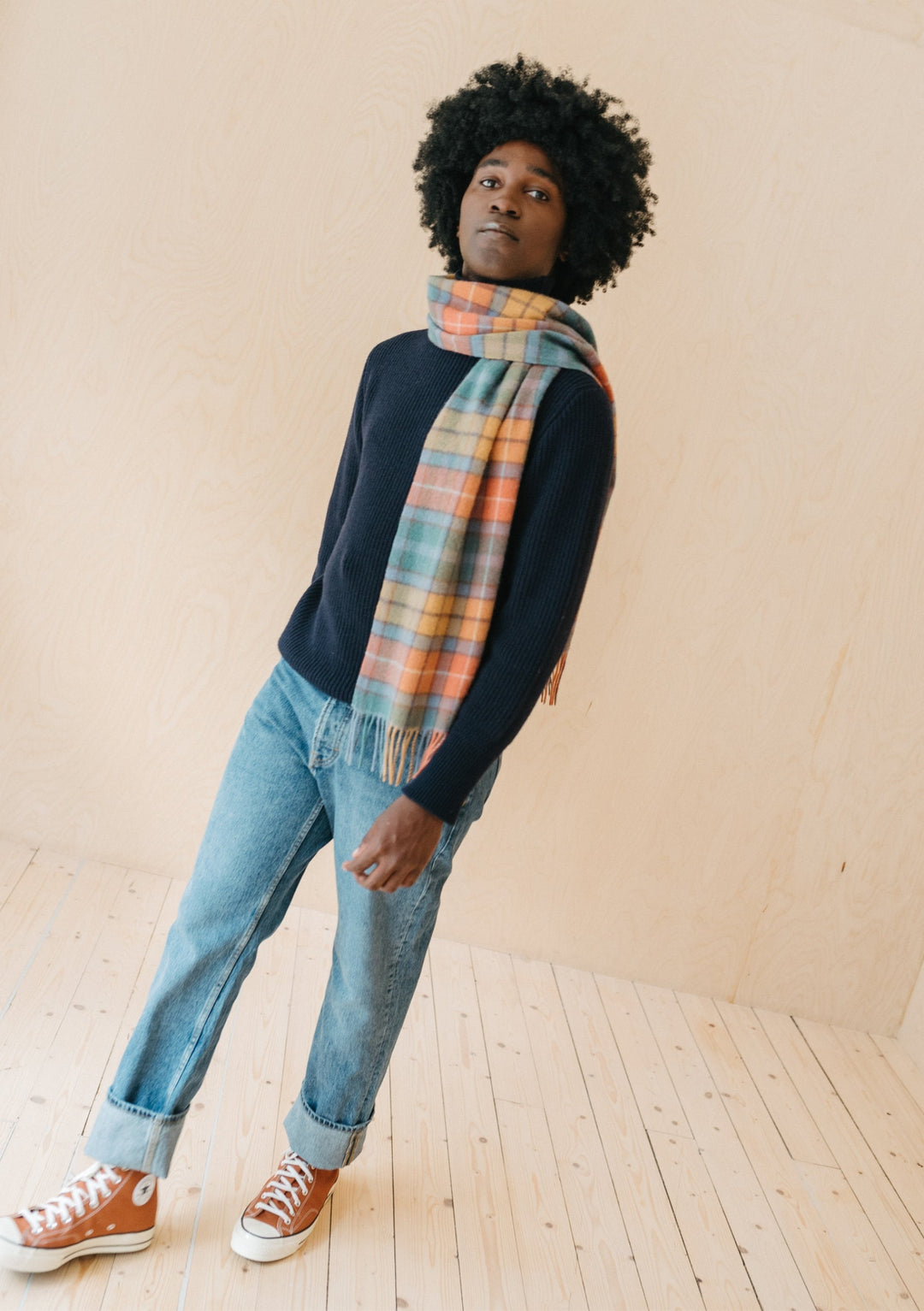 Men's Lambswool Scarf in Buchanan Antique Tartan - TBCo