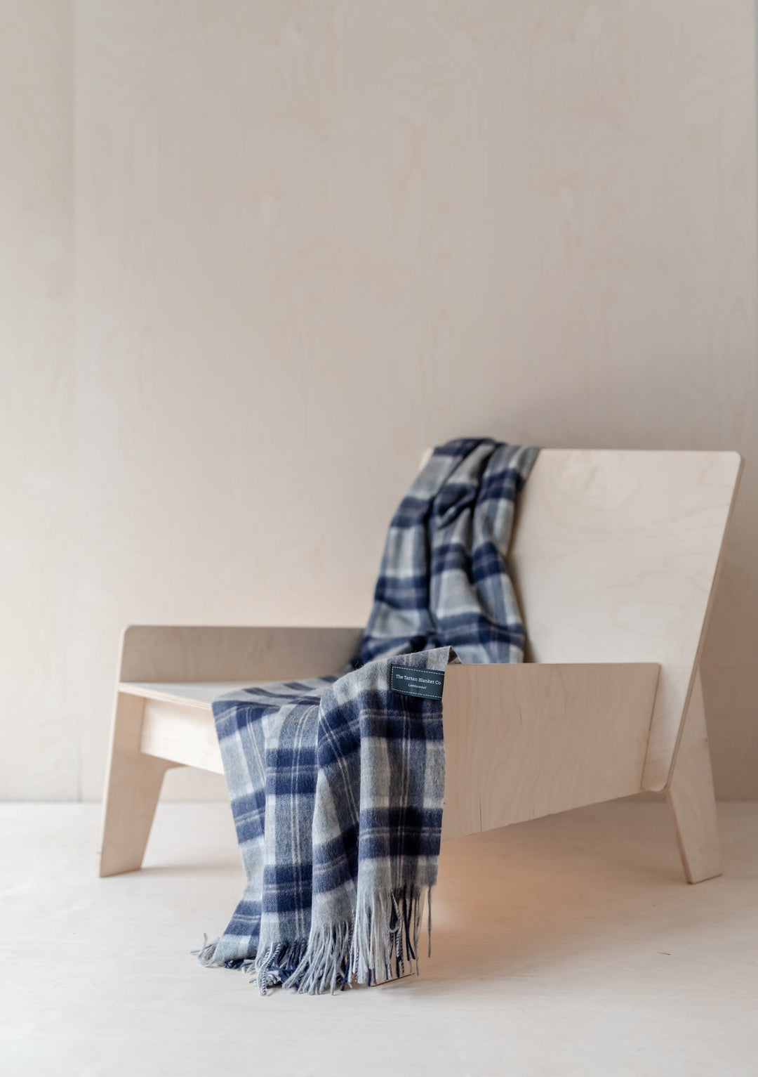 Lambswool Small Blanket in Bannockbane Silver Tartan - TBCo