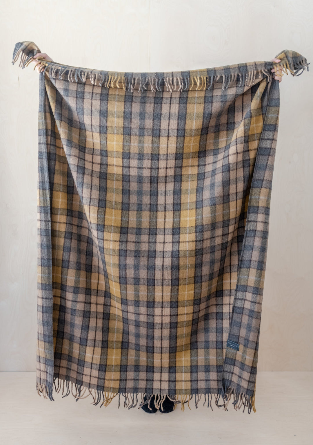 Recycled Wool Blanket in Buchanan Natural Tartan - TBCo