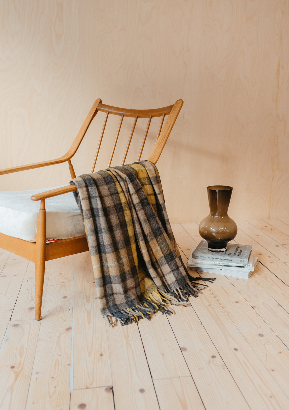 Recycled Wool Blanket in Buchanan Natural Tartan - TBCo