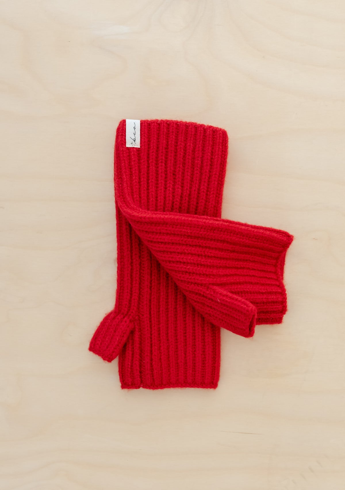 Cashmere & Merino Wrist Warmers in Red