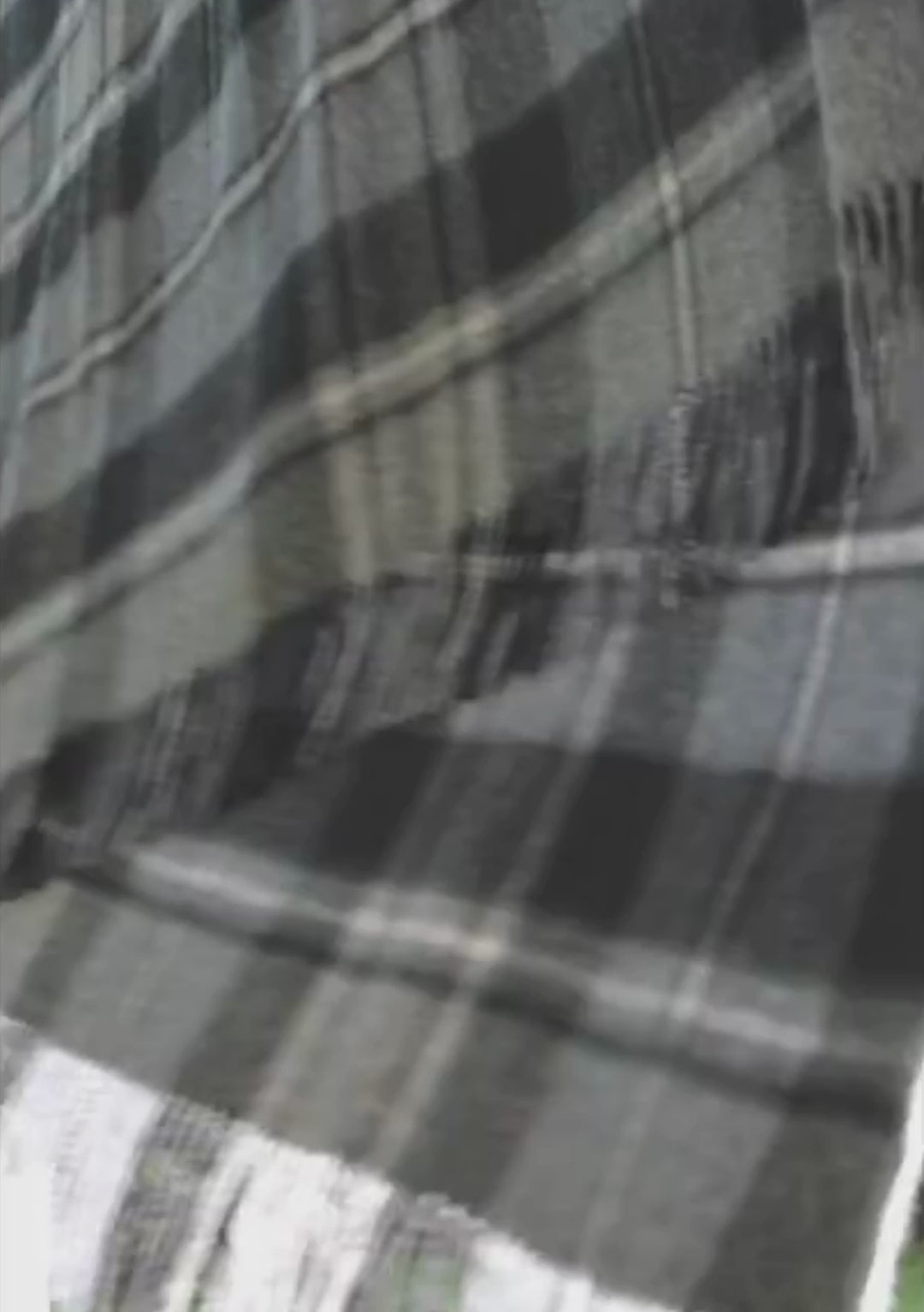 Men's Lambswool Scarf in Charcoal Melange