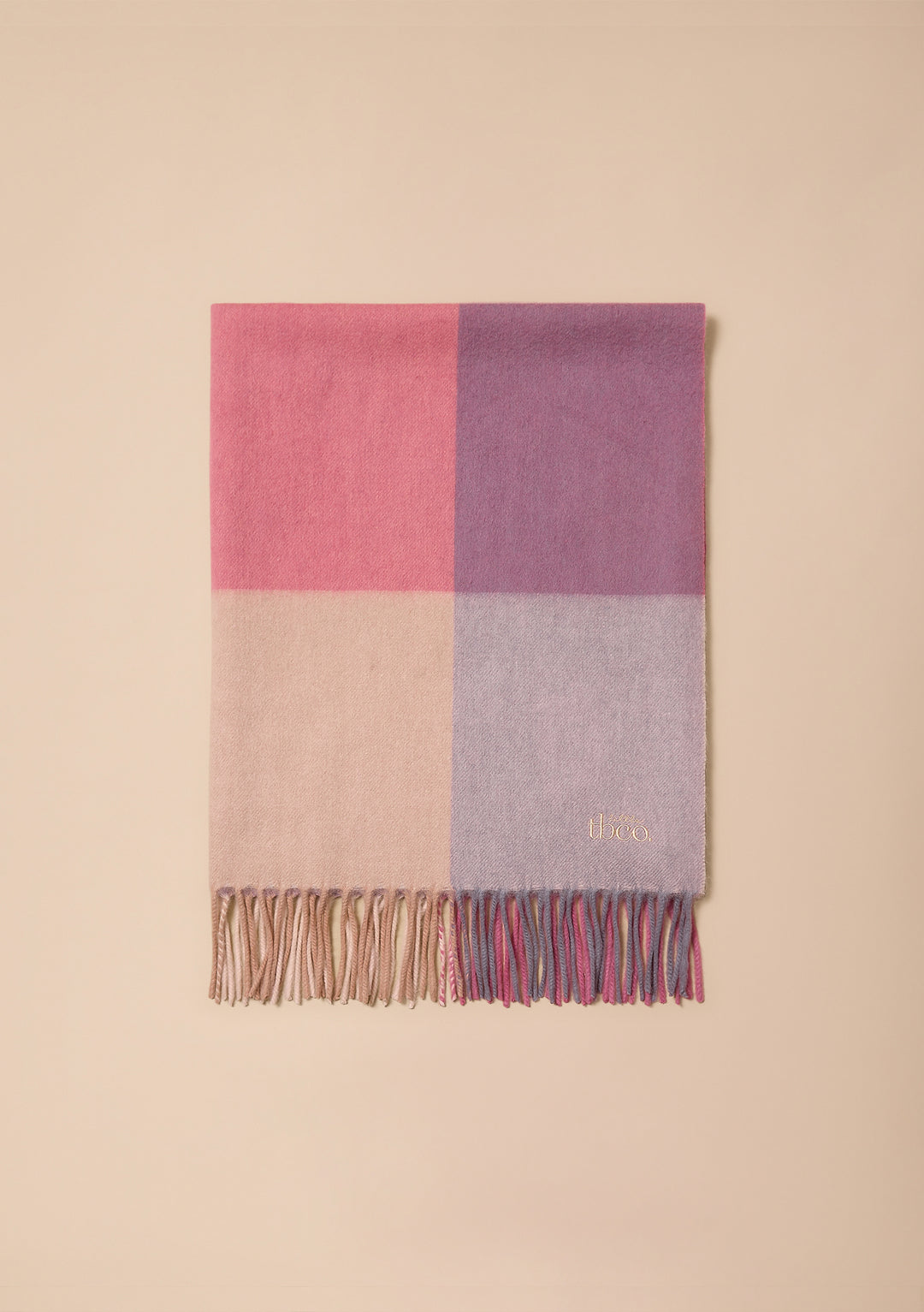 Couverture pour bébé en laine d'agneau à carreaux roses