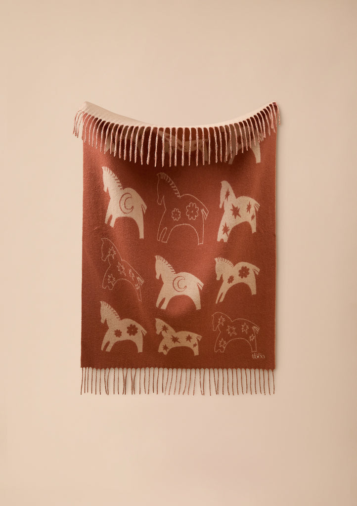 Lambswool Baby Blanket in Rust Gallop – TBCo