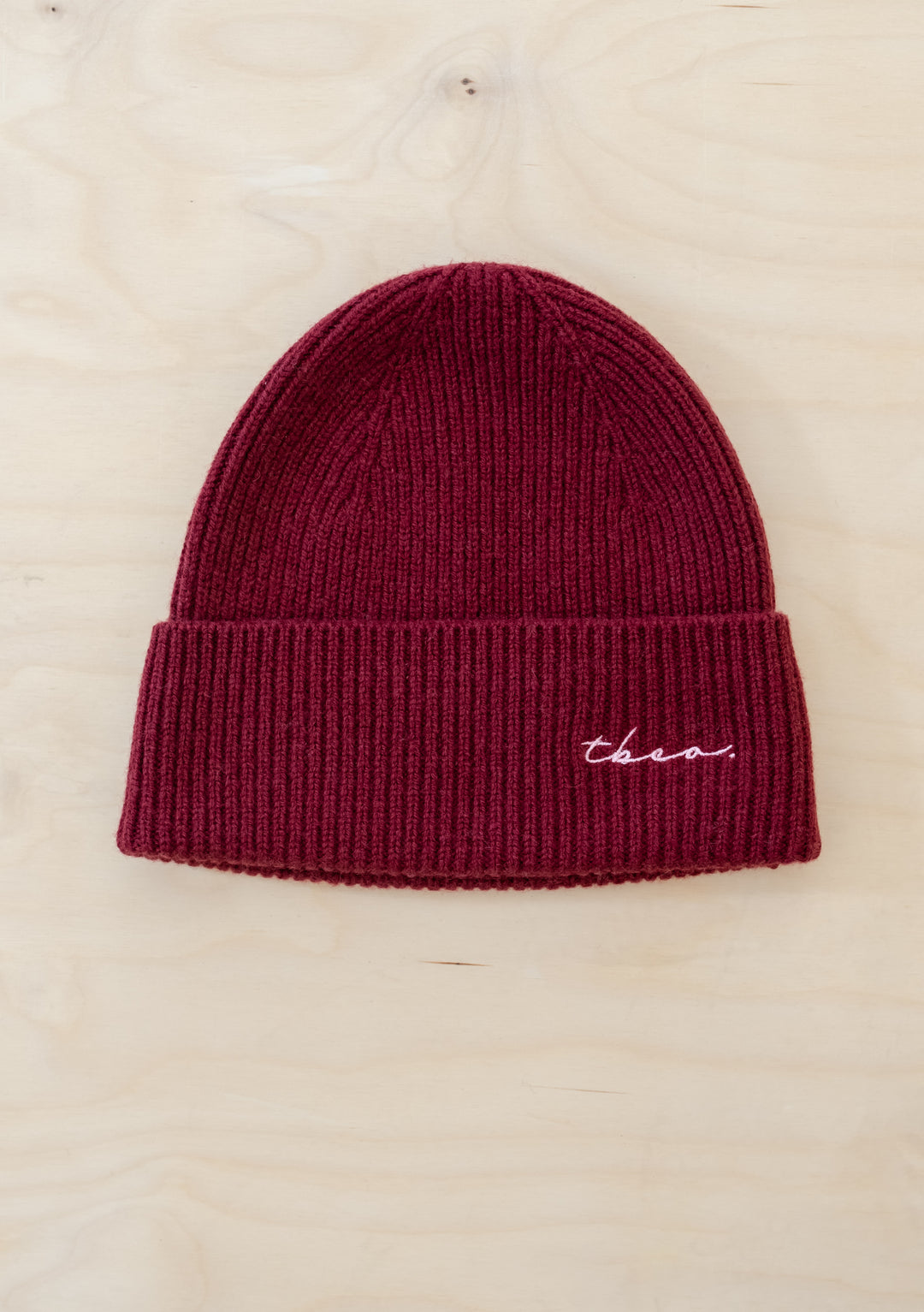 Cashmere & Merino Beanie in Burgundy