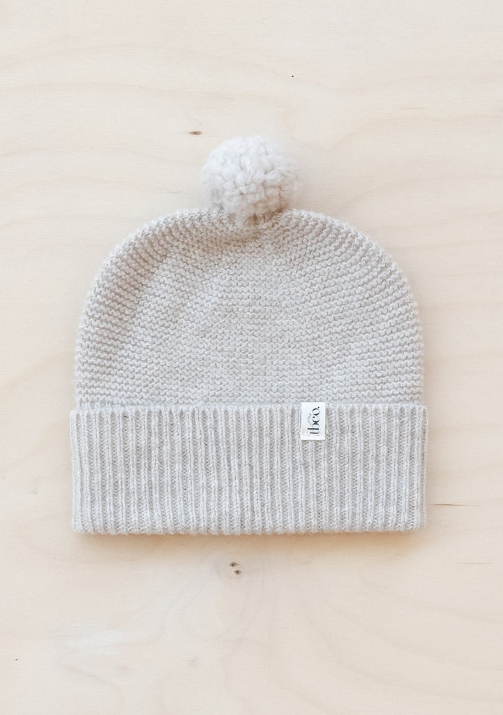Merino Wool Beanie Oatmeal Melange