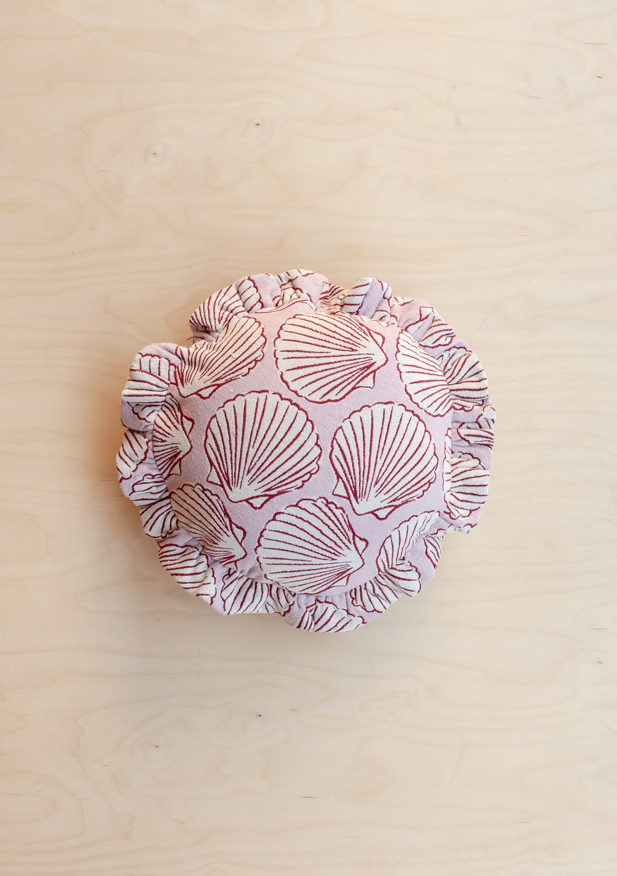 TBCo Cotton Round Cushion Cover in Pink Shell