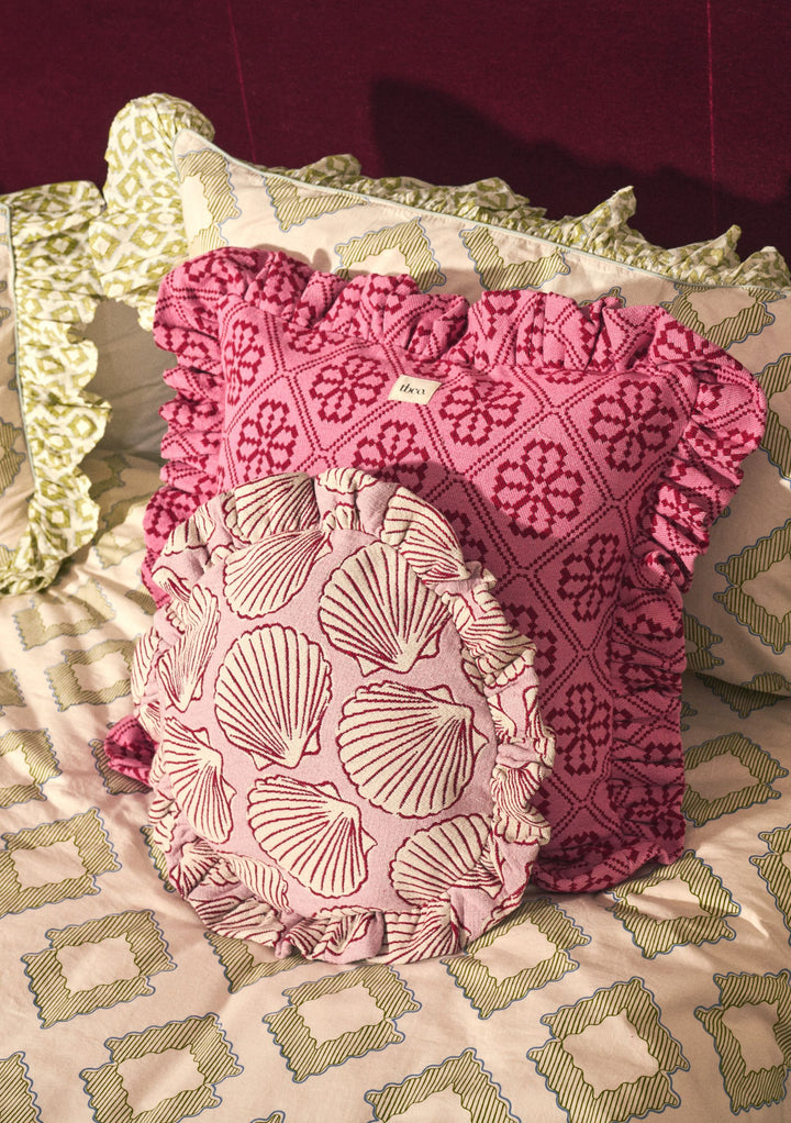 Cotton Cushion Cover in Pink Shell