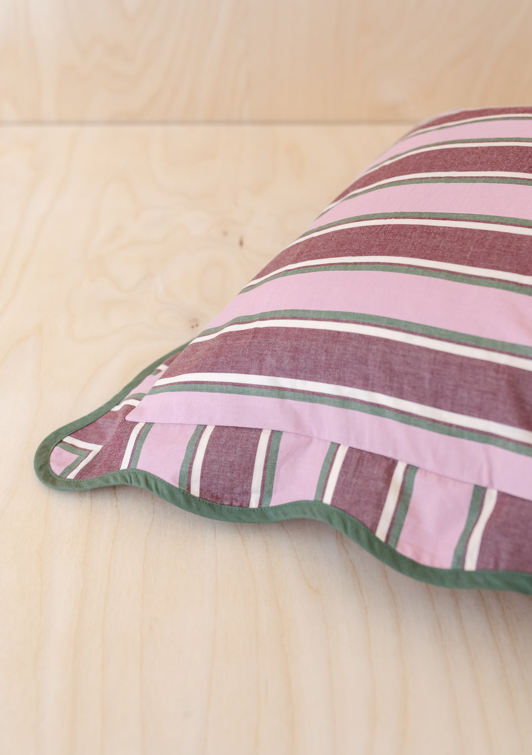 Cotton Cushion Cover in Pink Stripe