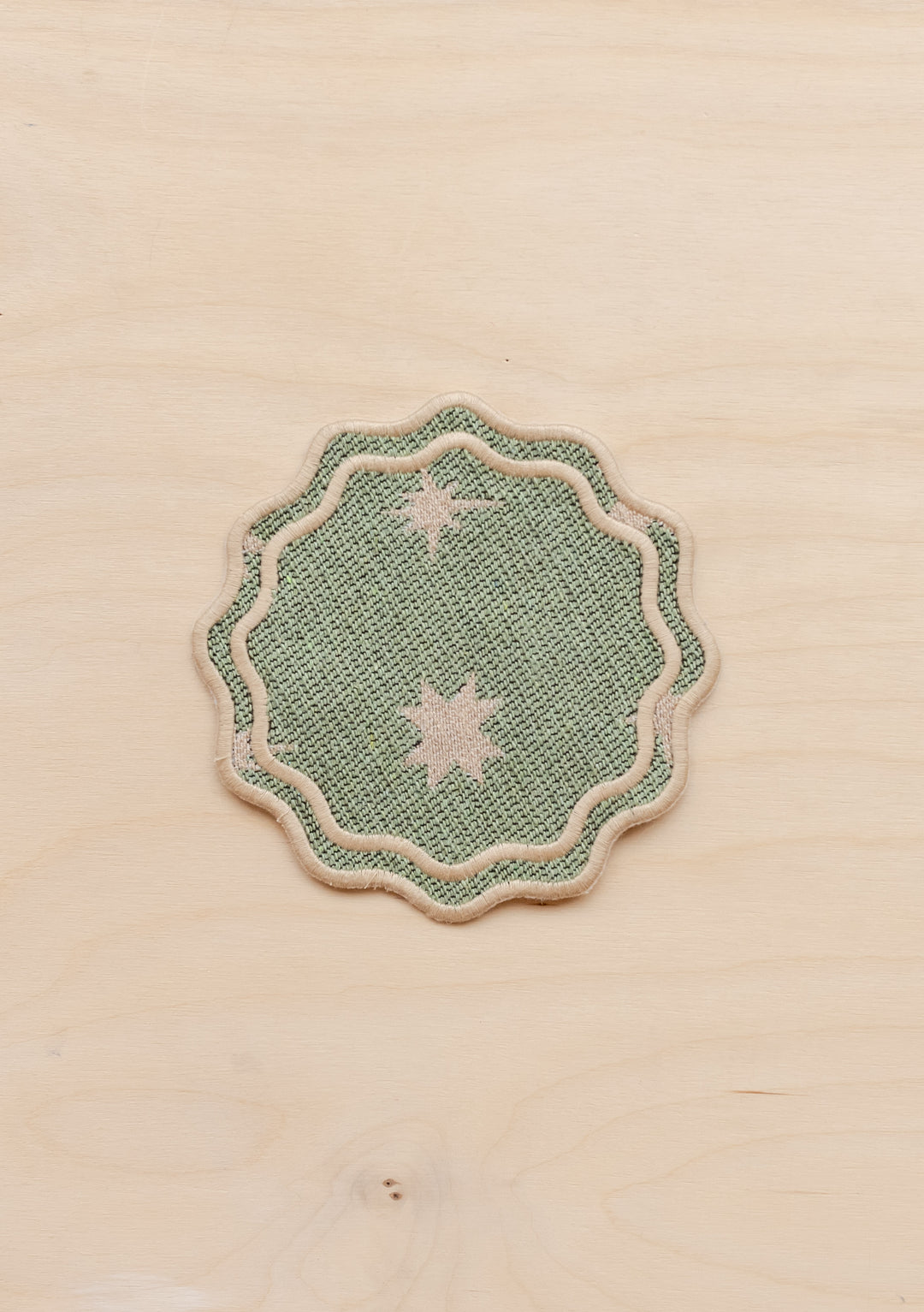 TBCo cotton coasters in sage celestial featuring a soft woven texture design . Designed for stylish and practical table protection, these eco-friendly coasters add warmth and sophistication to any home decor.