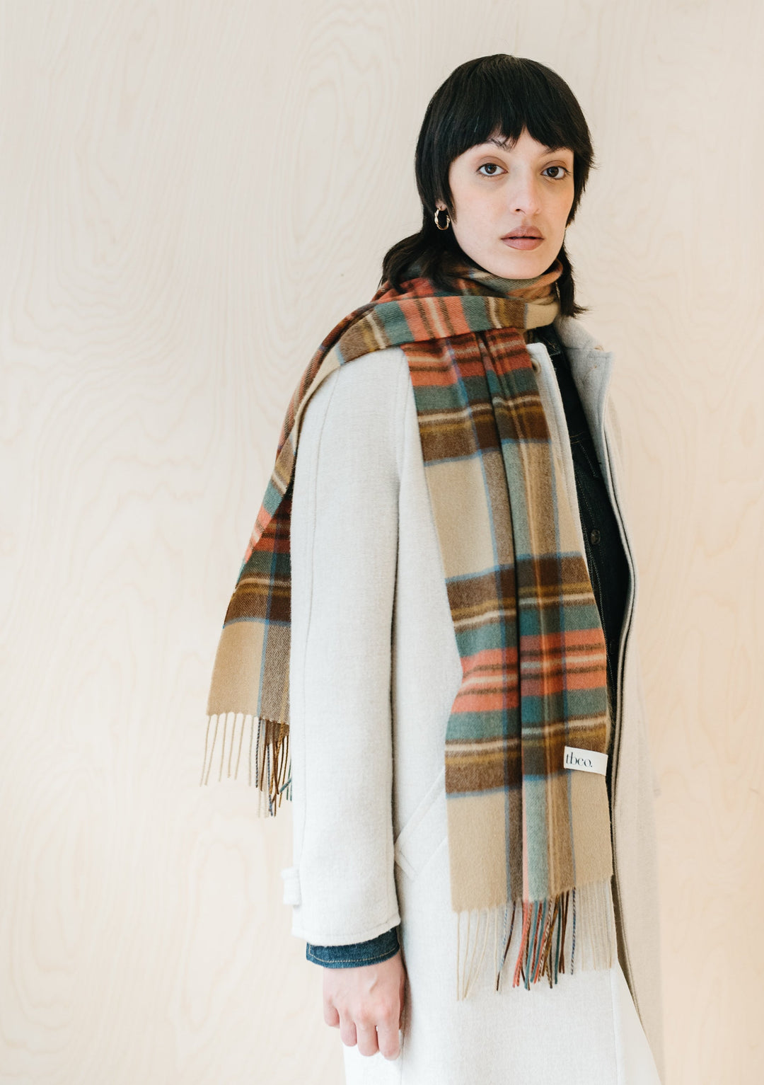 Cashmere Scarf in Stewart Dress Antique Tartan TBCo Cashmere Scarf in Stewart Dress Antique Tartan TBCo