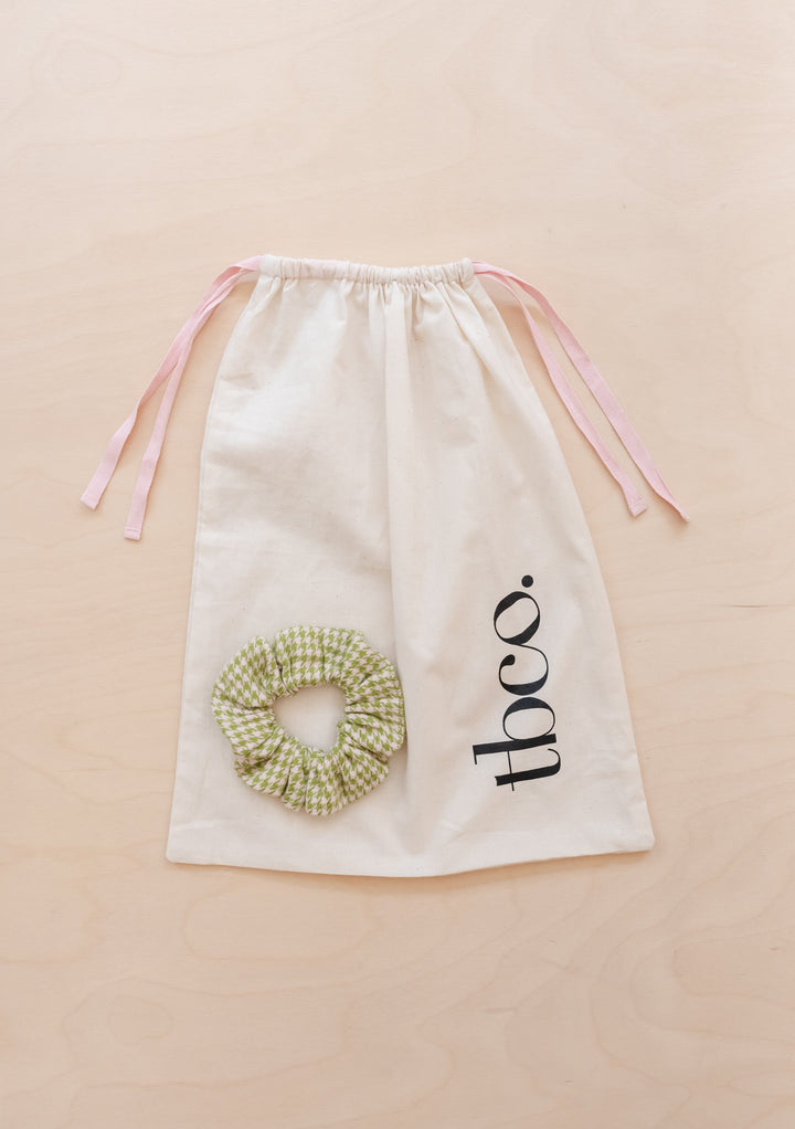 Pyjama en coton pied-de-poule olive