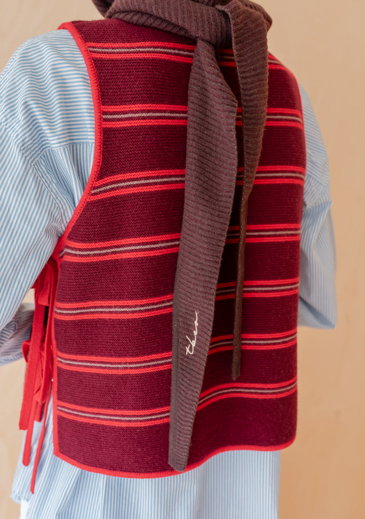 Merino Hood in Brown Two-Tone