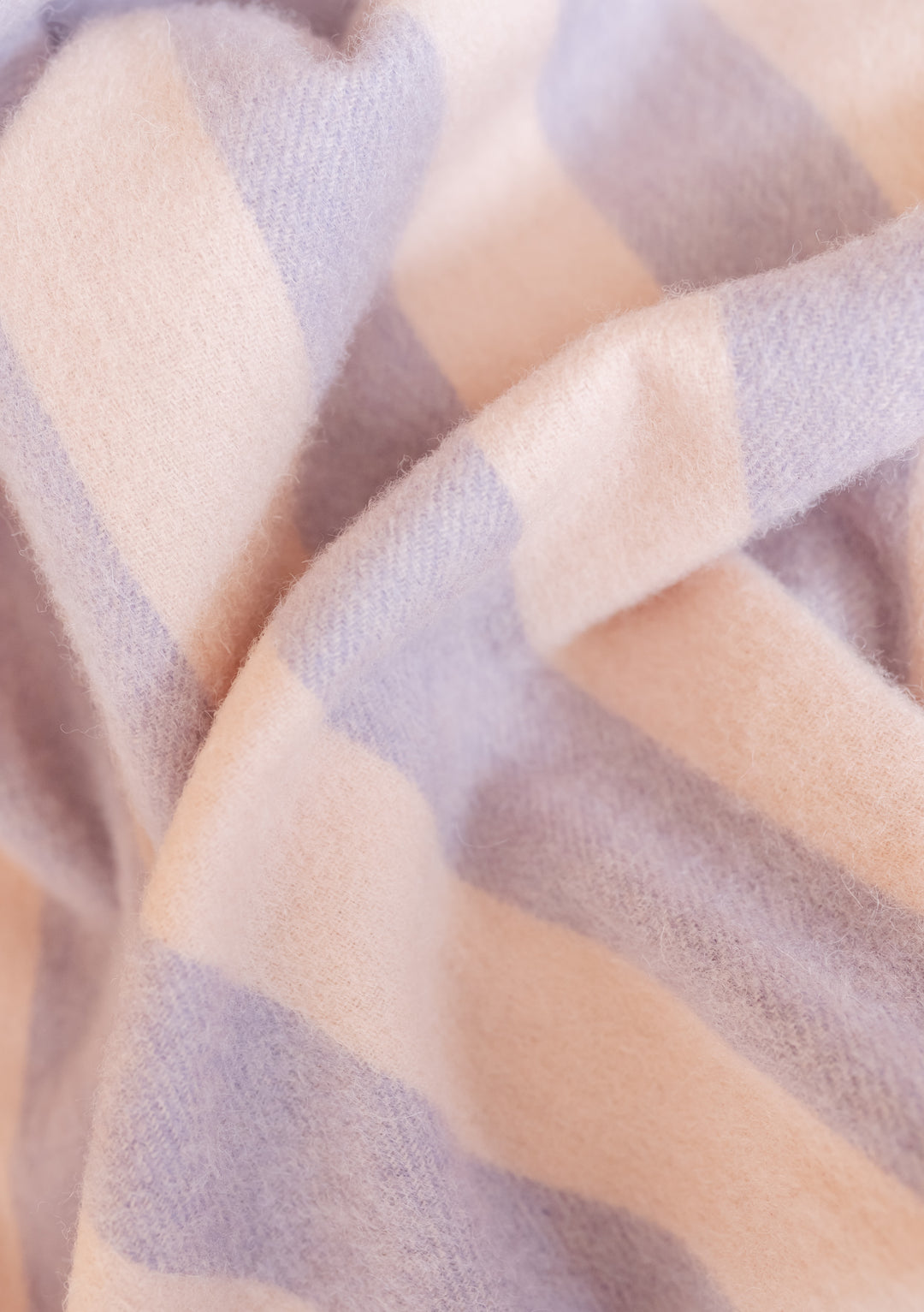 Lambswool Baby Blanket in Pink & Lilac Stripe