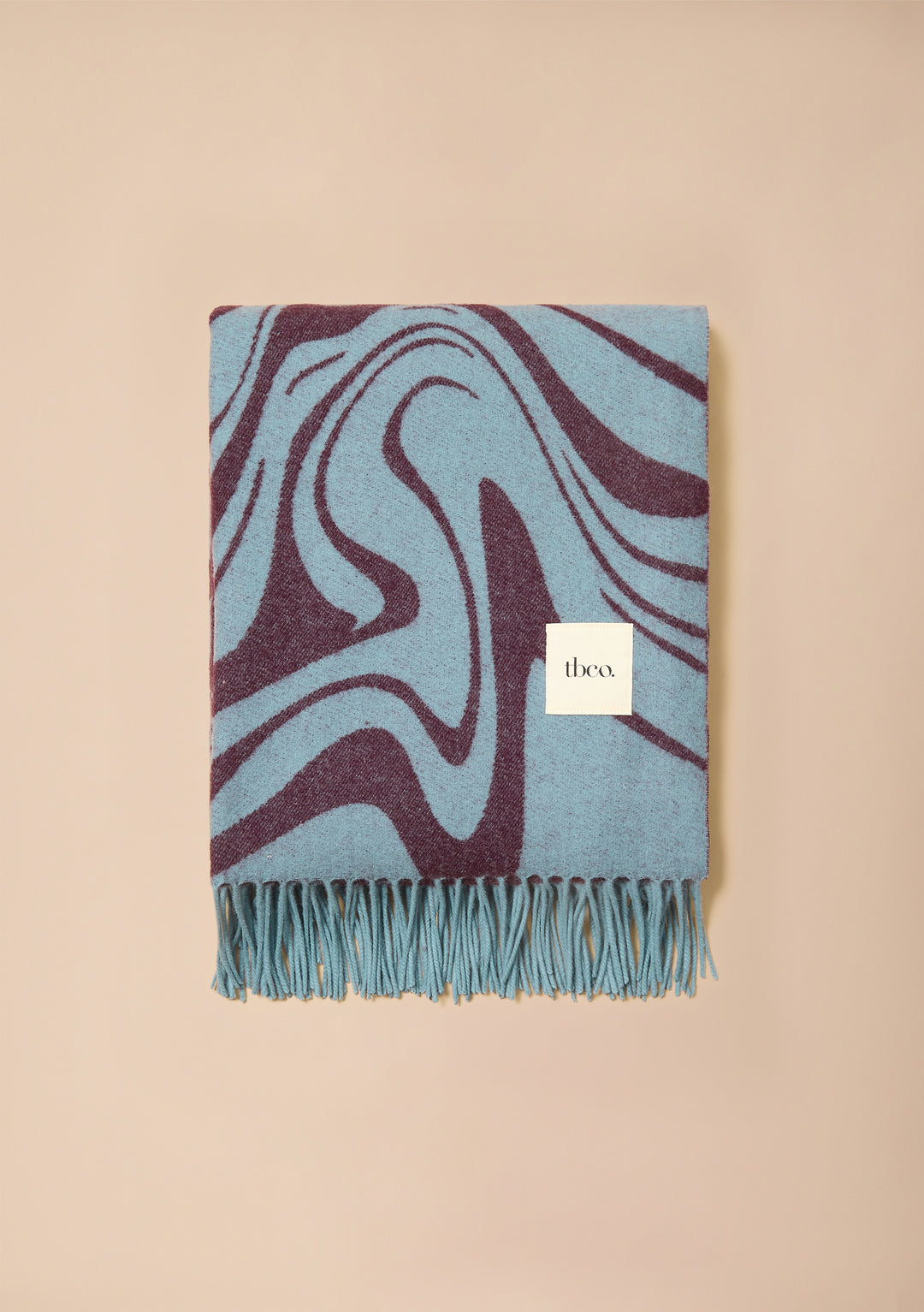 Lambswool Blanket in Blue Marble