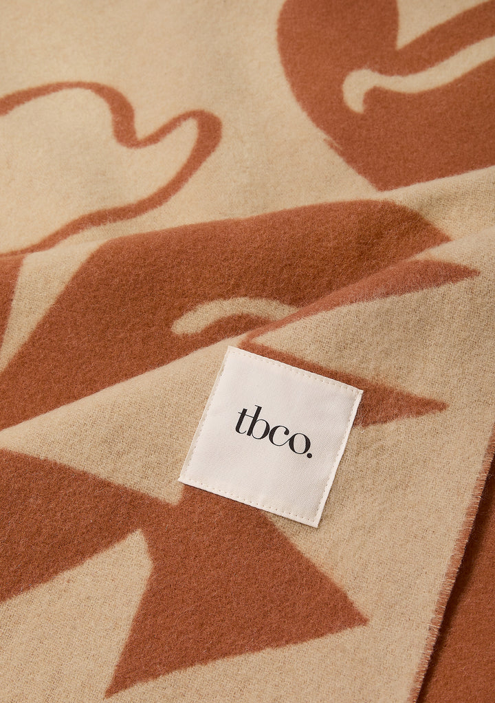 Lambswool Blanket in Almond Folk Frame