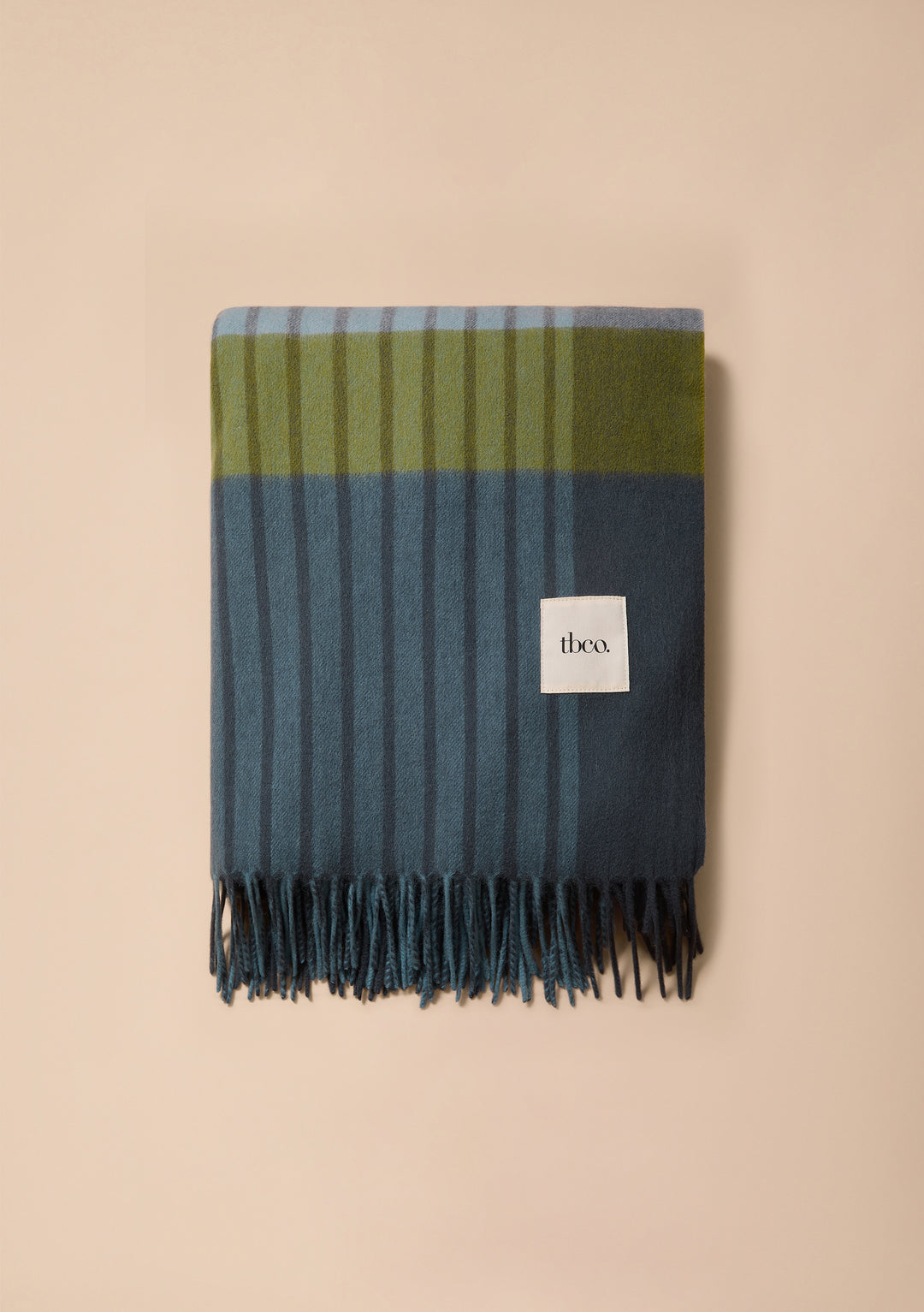 Lambswool Blanket in Blue Pop Stripe