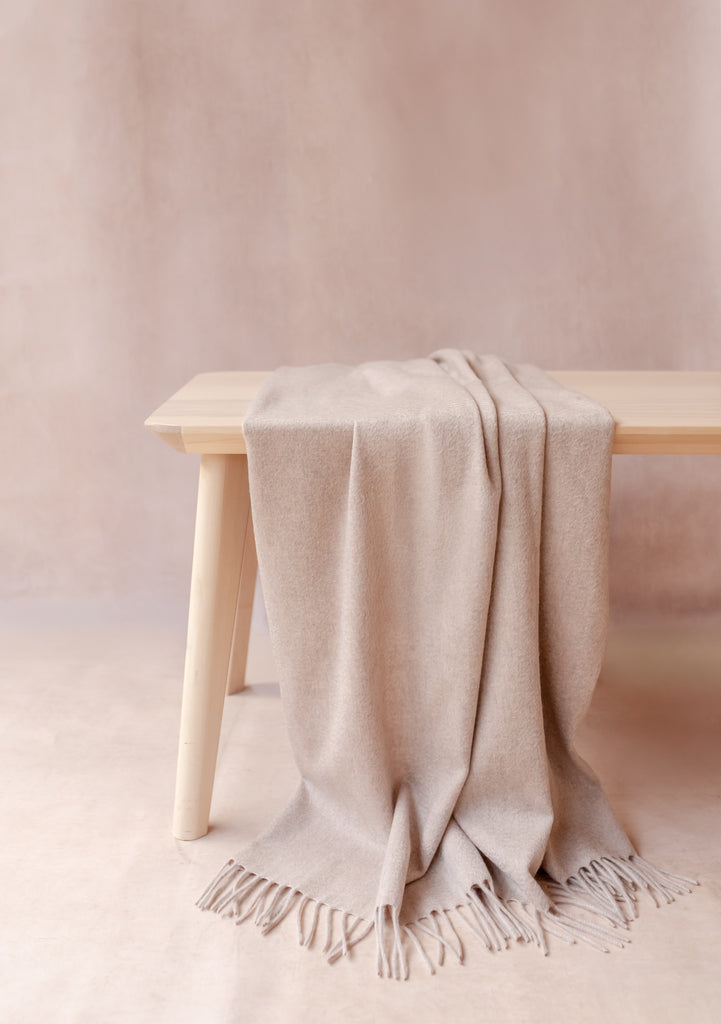 Cashmere Small Blanket Oatmeal Melange