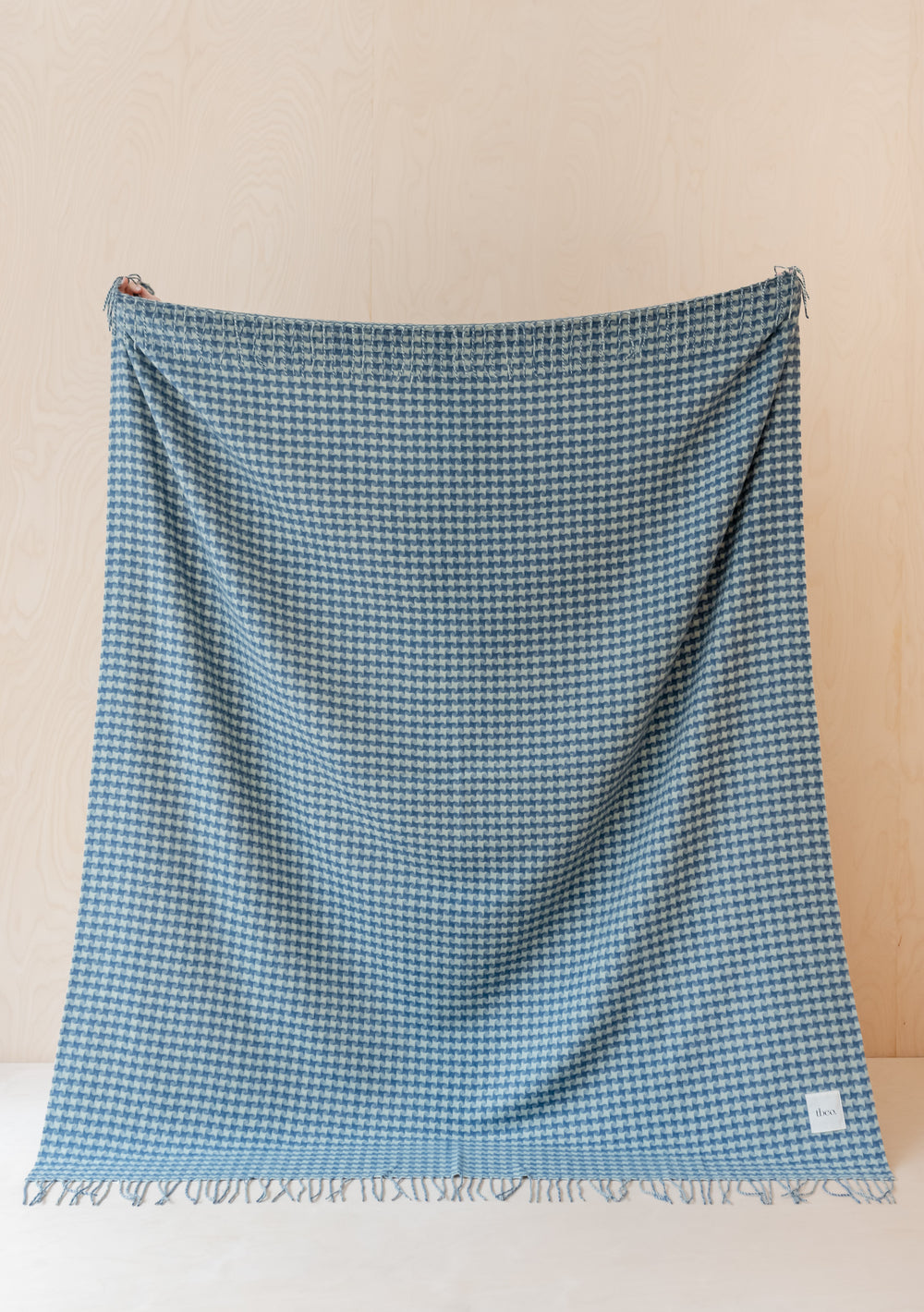 TBCo - Sample Sale Cashmere Blanket in Green Star Houndstooth