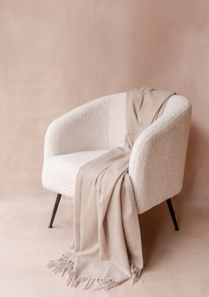 Cashmere Blanket Oatmeal Melange