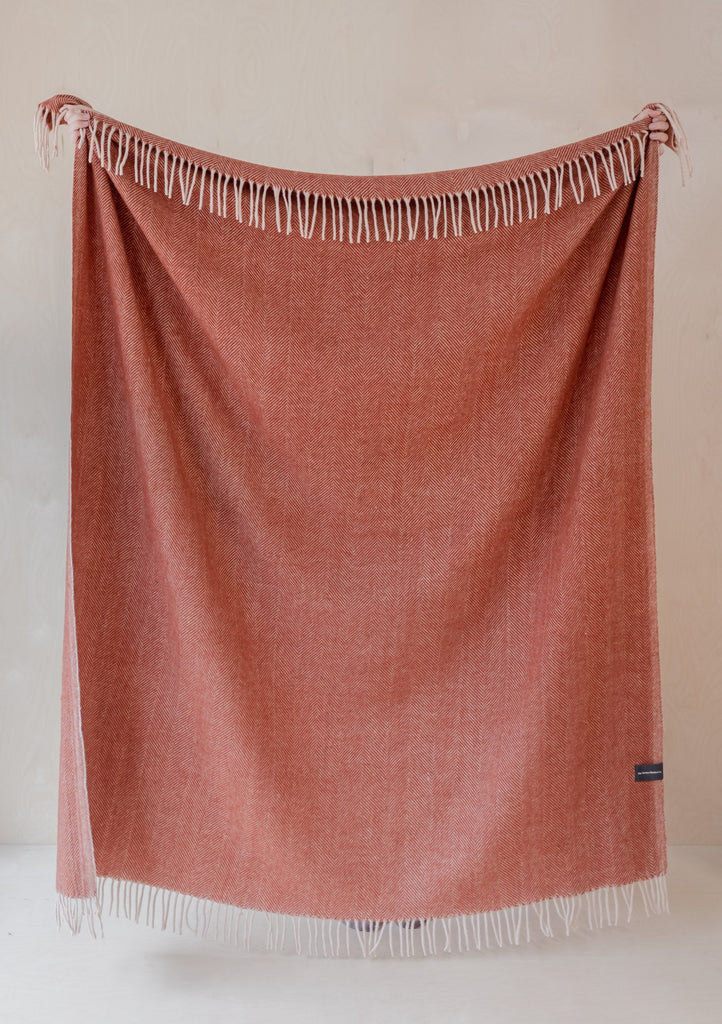 Recycled Wool Blanket Herringbone