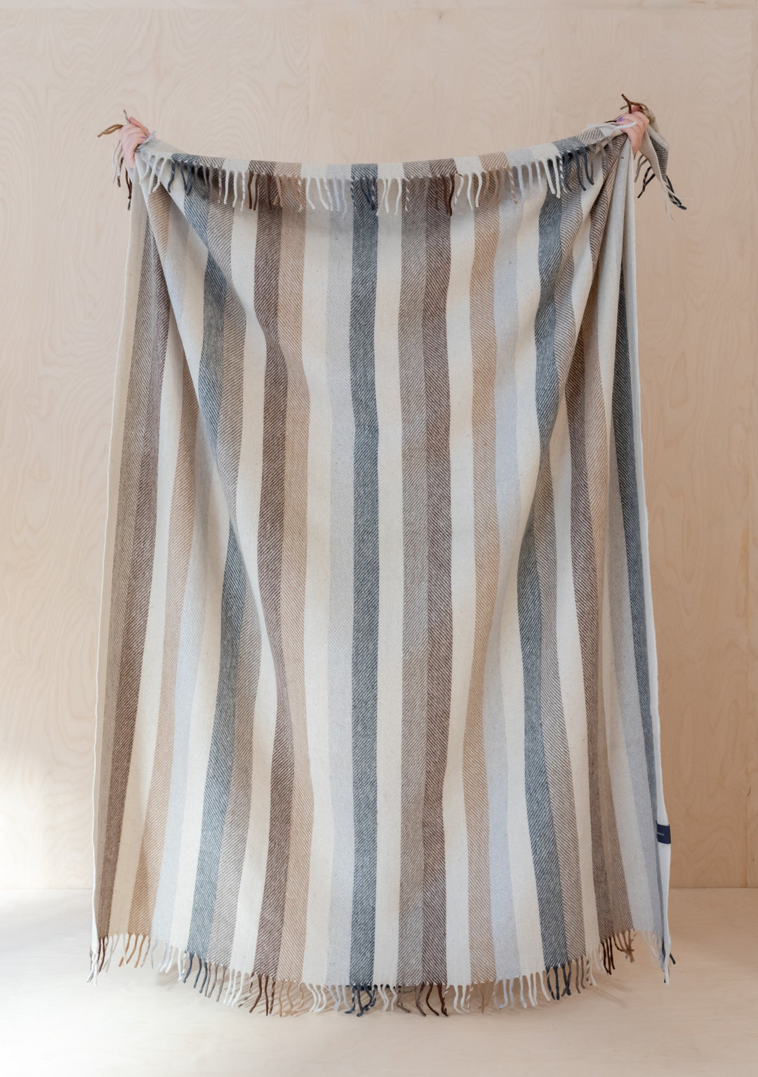 TBCo - Sample Sale Recycled Wool Blanket in Neutral Stripe