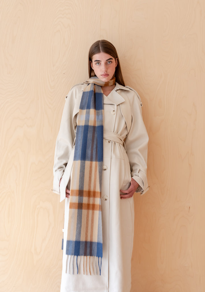 Lambswool Skinny Scarf Modern Tartan