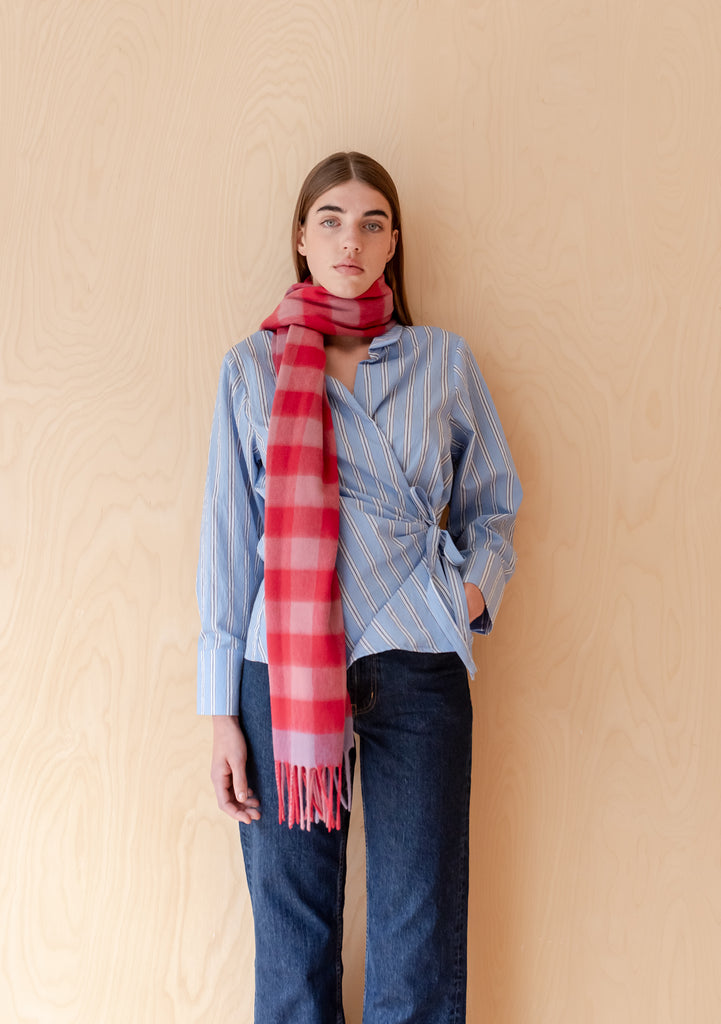 Lambswool Oversized Scarf Gingham