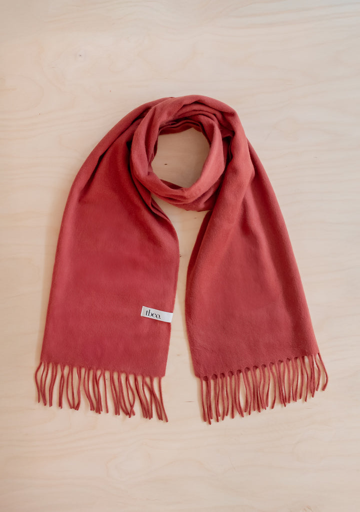 Lambswool Oversized Scarf in Mulberry