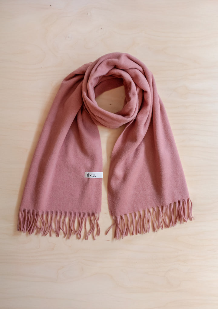 Lambswool Blanket Scarf in Blush
