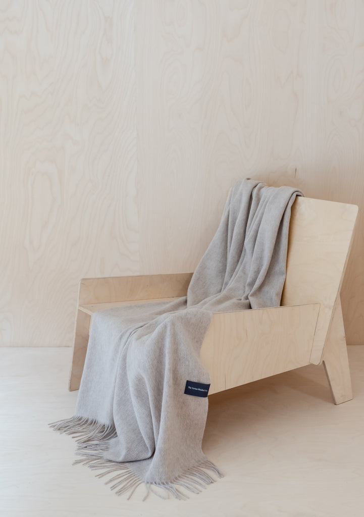 Lambswool Small Blanket Oatmeal Melange