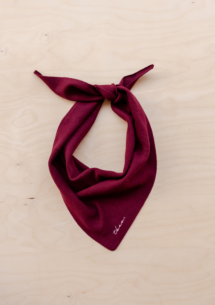 Pre-order Merino Wool Triangle Scarf in Burgundy