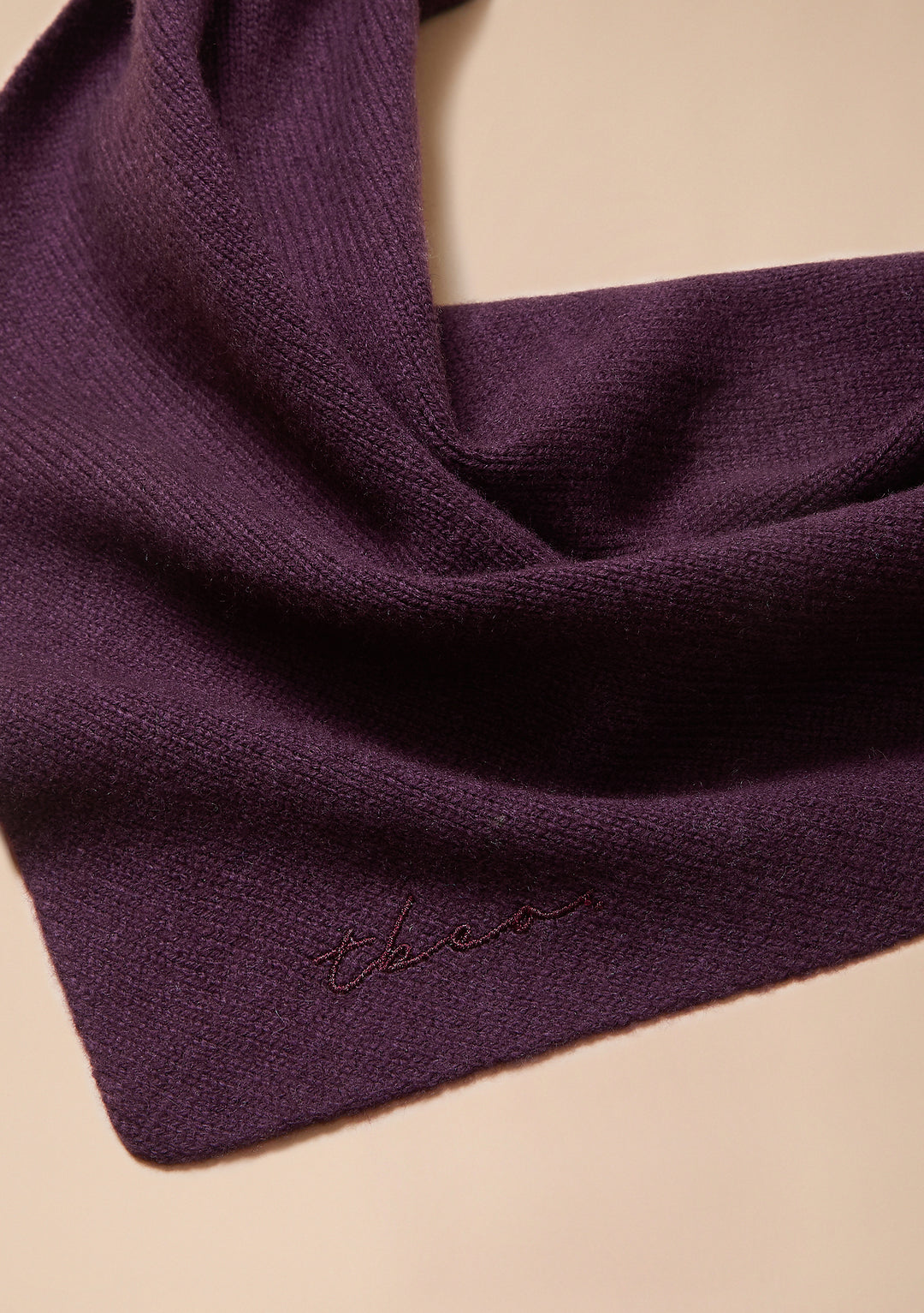 Merino Wool Triangle Scarf in Fig