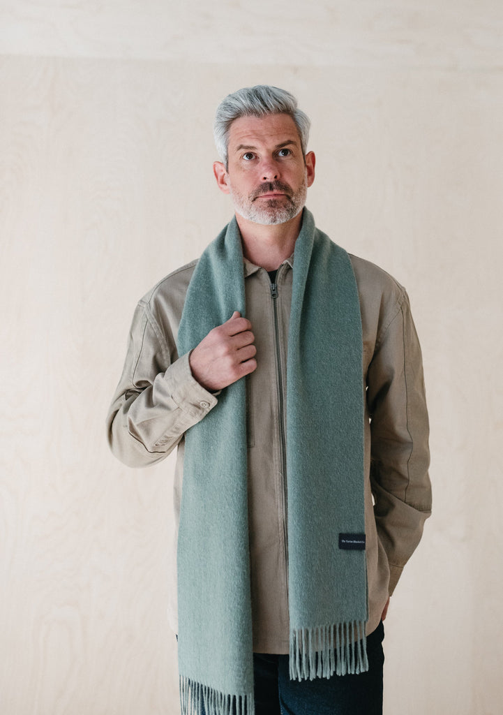 Lambswool Scarf Sage Melange