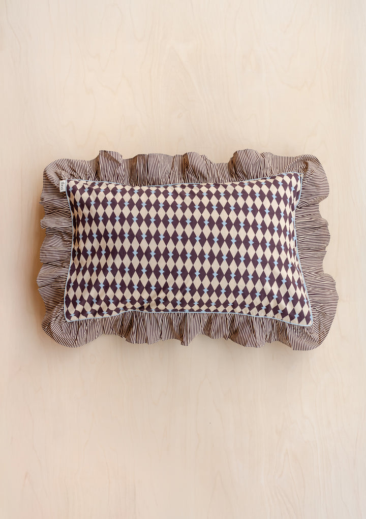 Paire de taies d'oreiller en coton Camel Harlequin