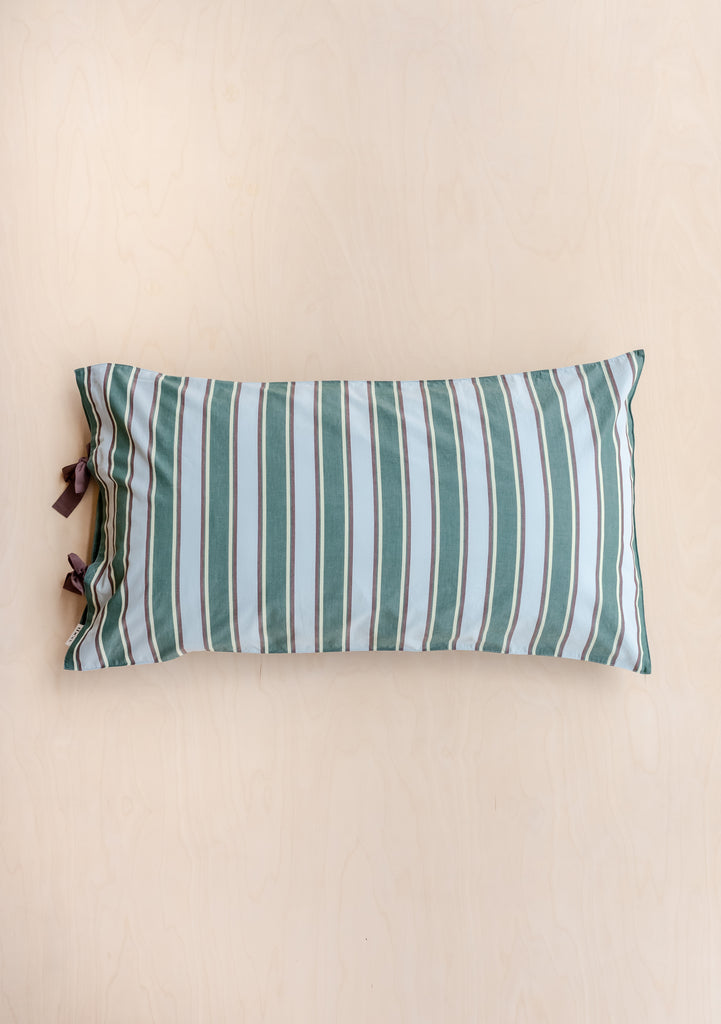 Pair Cotton Pillowcases Stripe