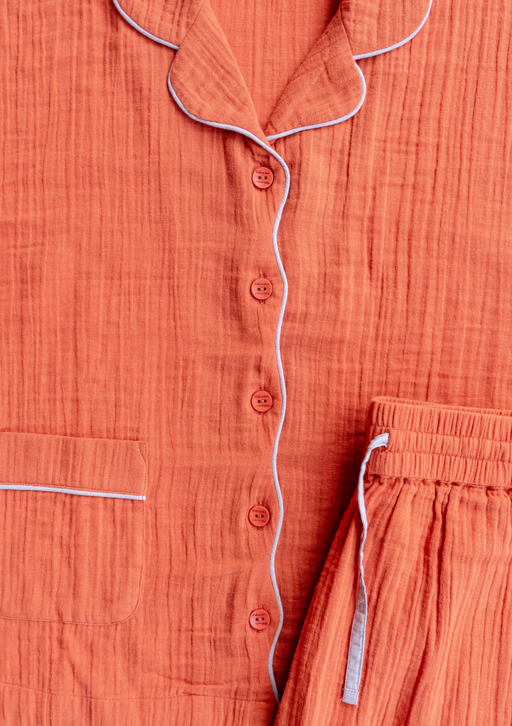 Cotton Pyjamas in Rust
