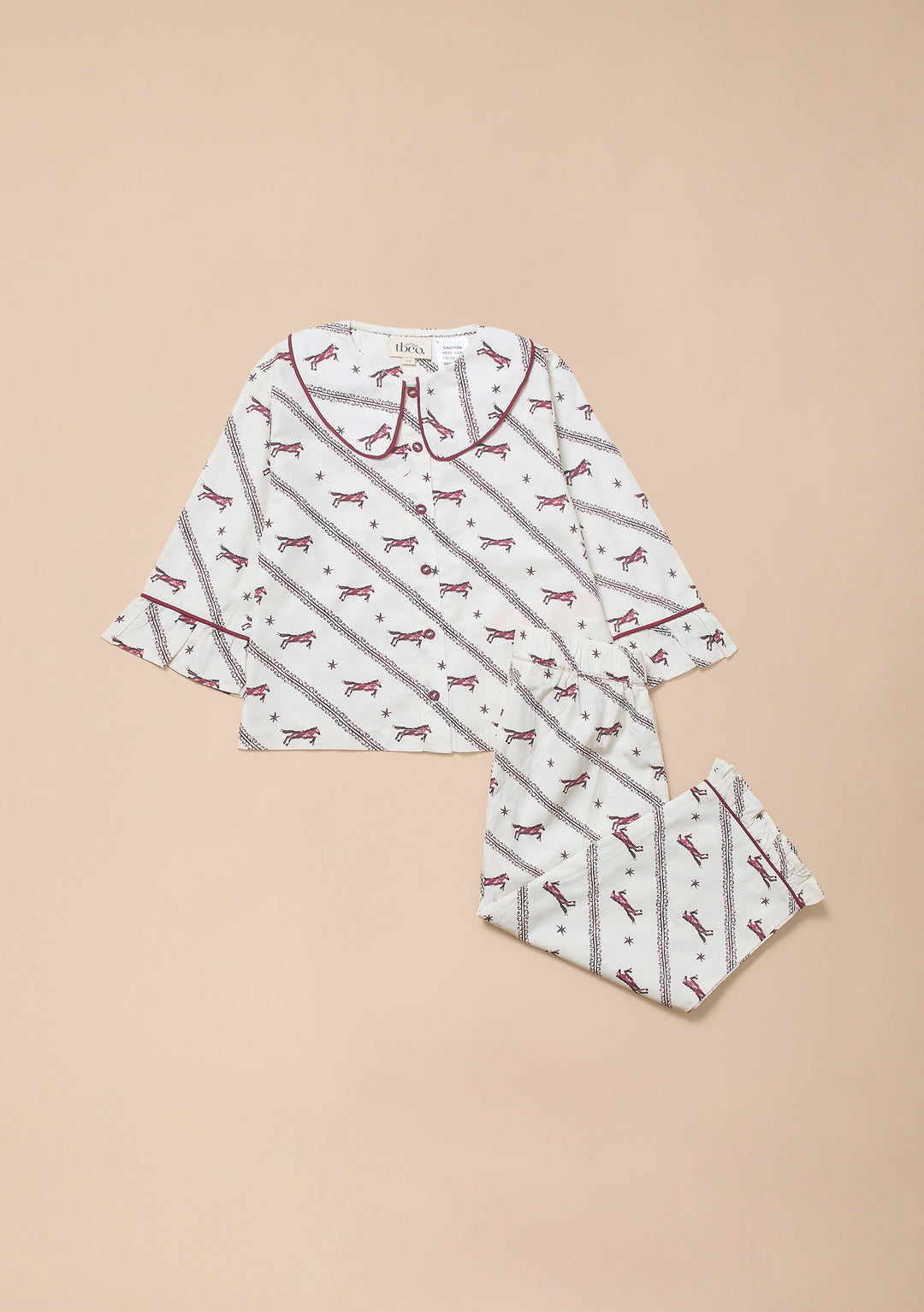 Cotton Kids Pyjamas in Cream Gallop