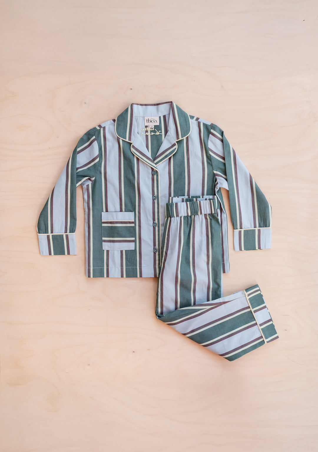 Tbco Pyjamas TBCo Cotton Kids Pyjamas in Lilac & Pink Stripe