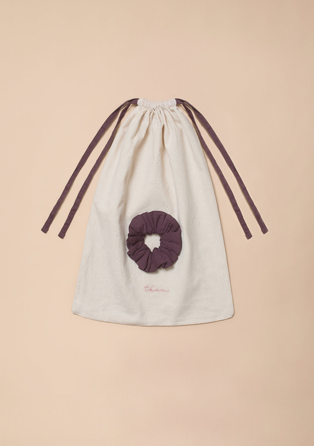 Cotton and Linen Pyjamas in Fig Trim