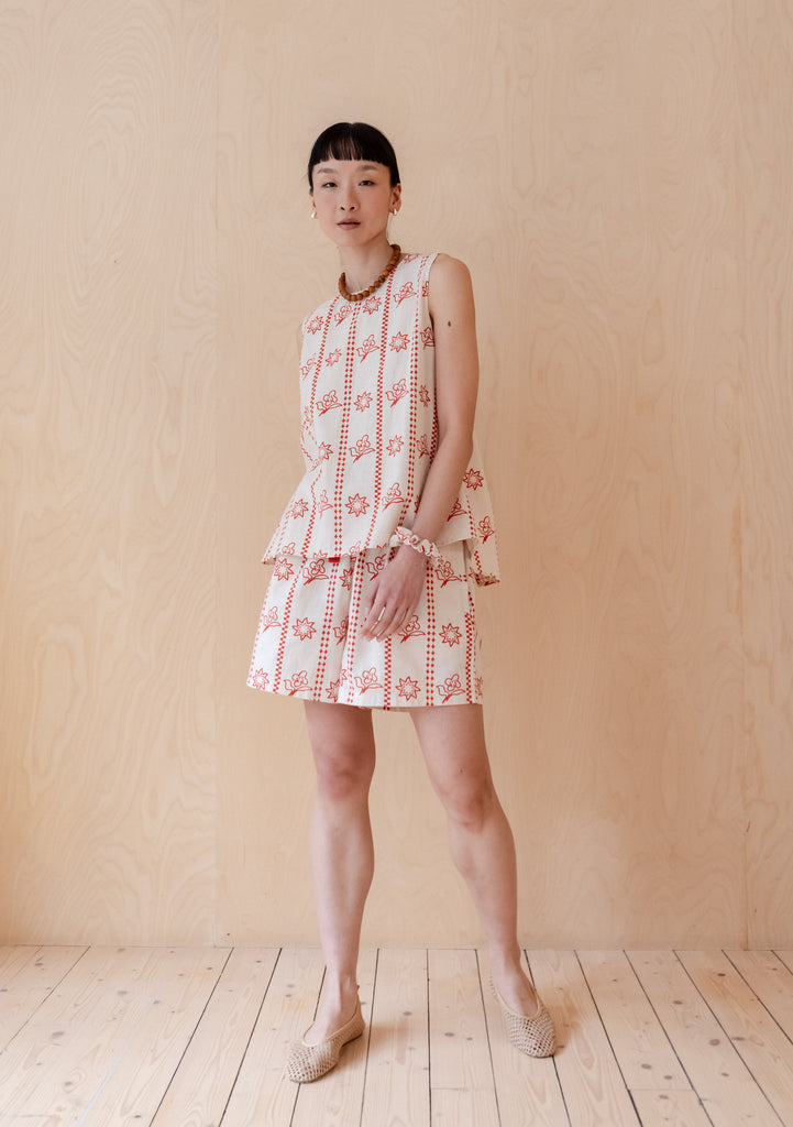 Cotton Short Set Flora Sun